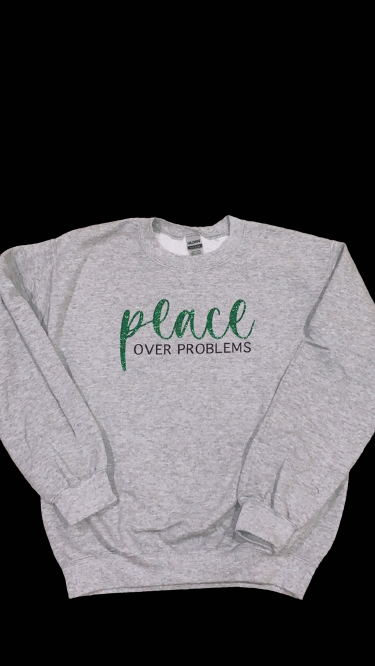 Green Glitter Cursive P.O.P. Sweatshirt