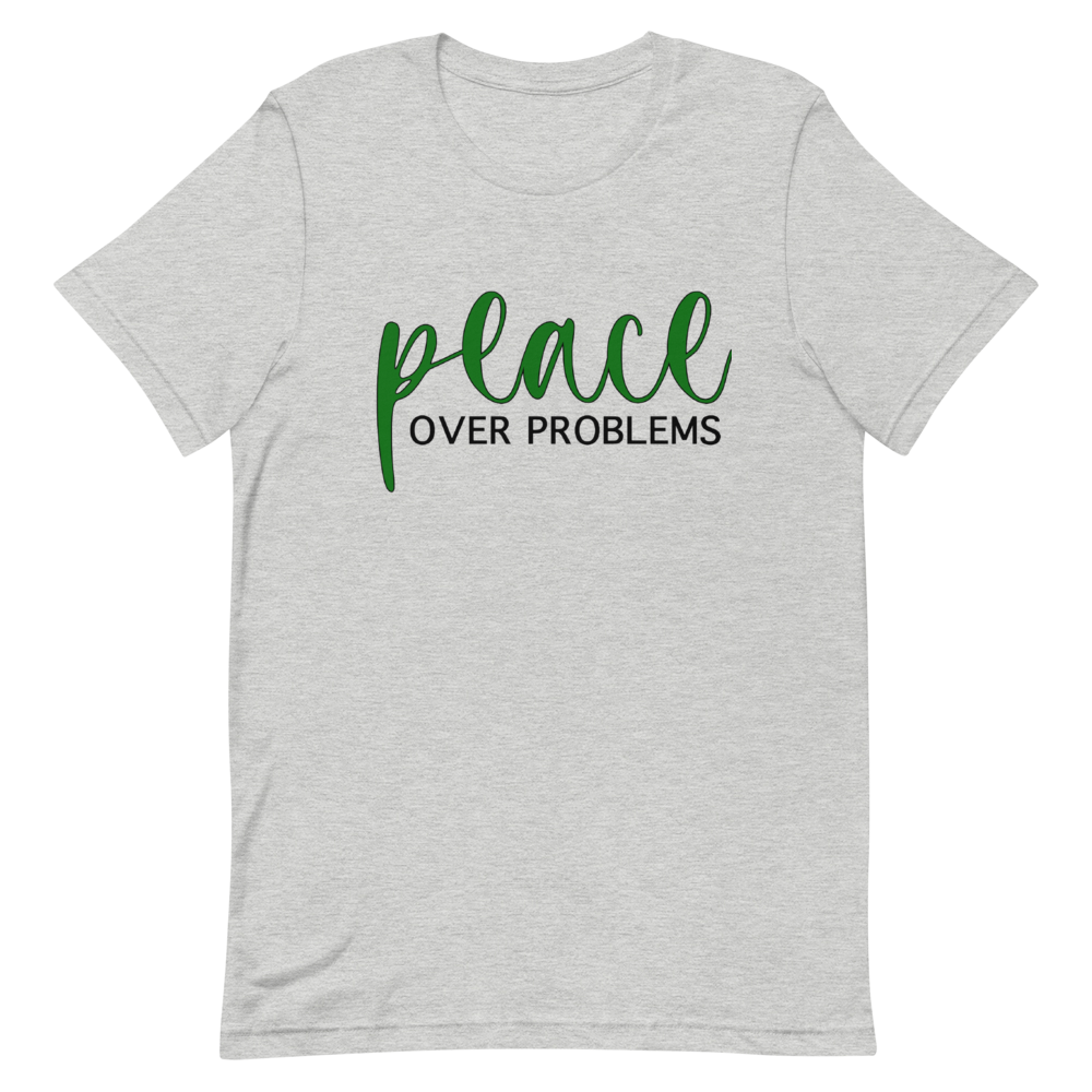 Gray + Green Cursive P.O.P. T-shirt