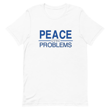 Load image into Gallery viewer, White/Blue Crewneck Short sleeve T-shirt
